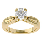 Round Cut Lab Grown Diamond Solitaire Engagement Ring