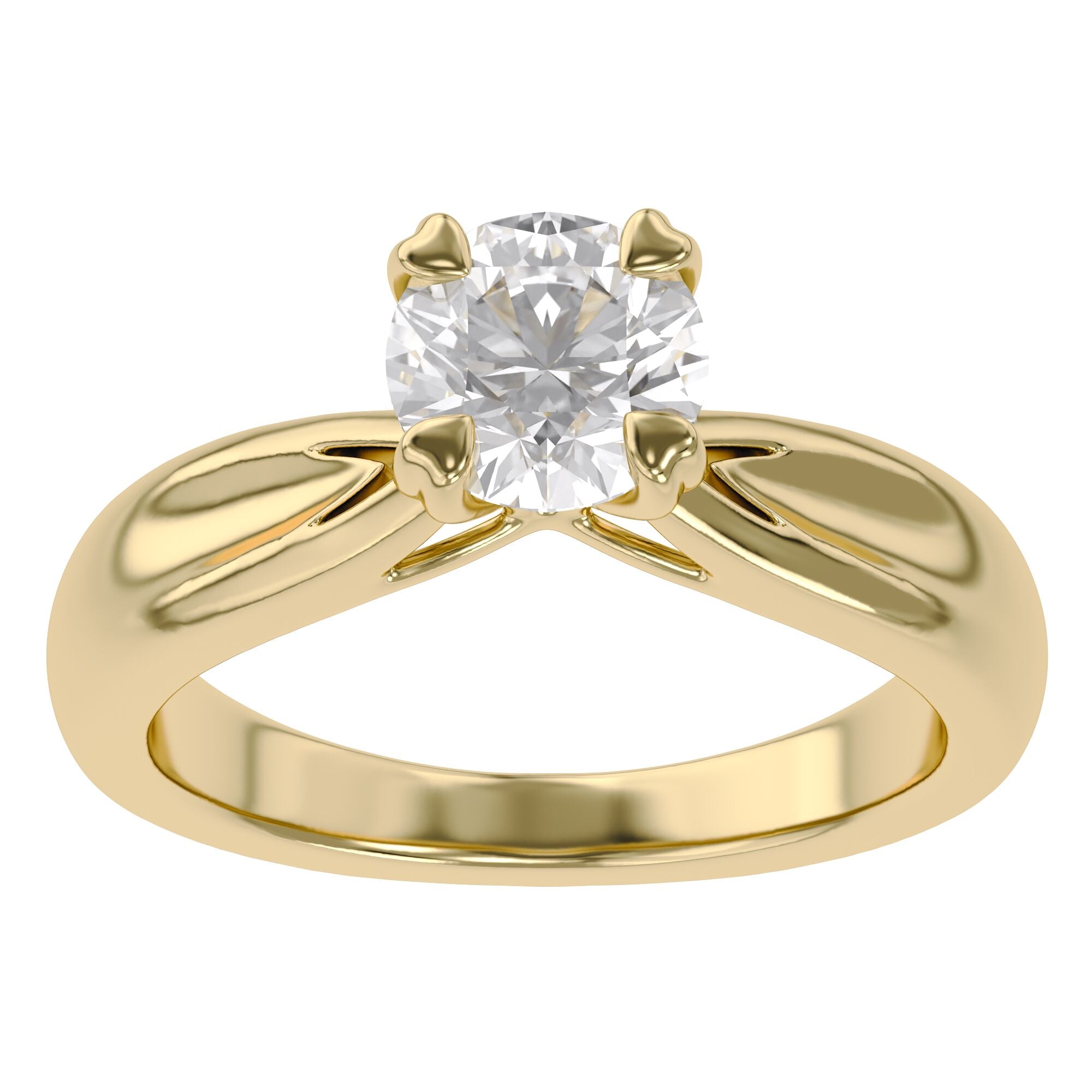 Round Cut Lab Grown Diamond Solitaire Engagement Ring