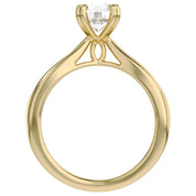 Round Cut Lab Grown Diamond Solitaire Engagement Ring