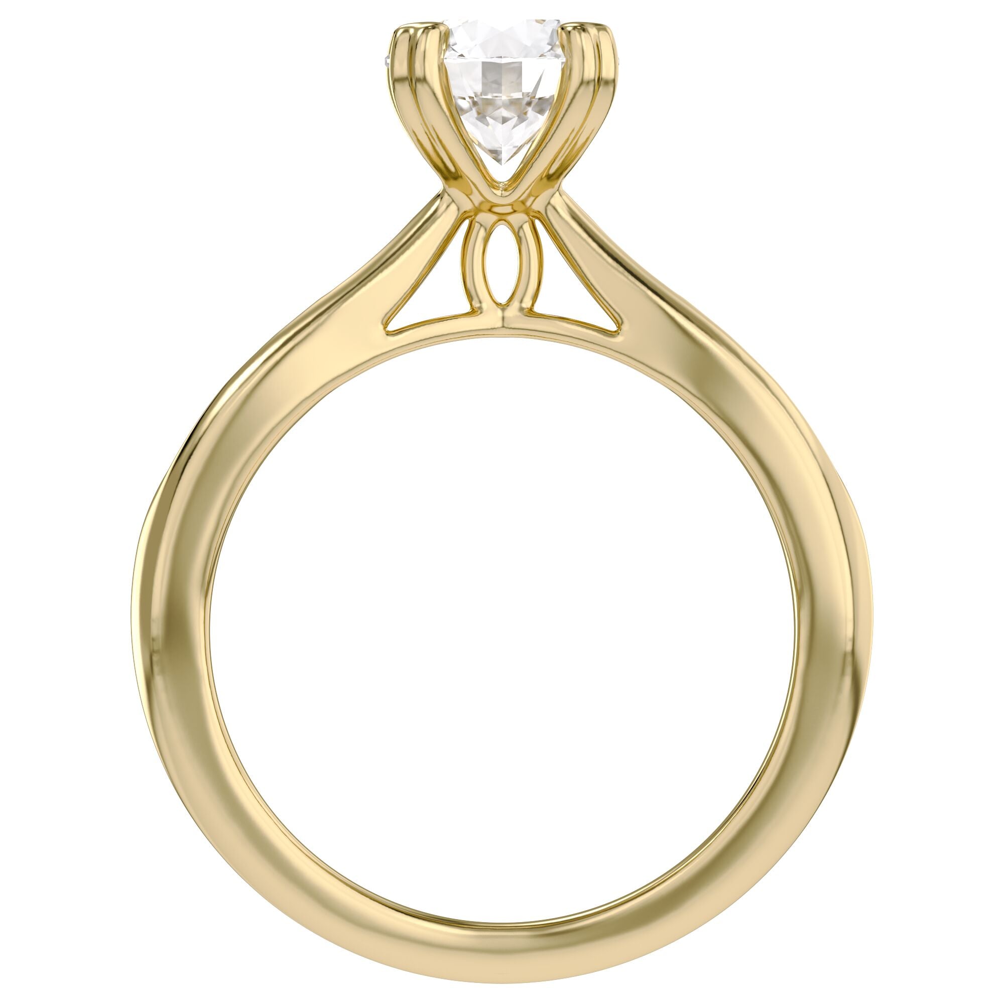 Round Cut Lab Grown Diamond Solitaire Engagement Ring