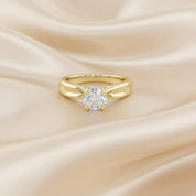 Round Cut Lab Grown Diamond Solitaire Engagement Ring