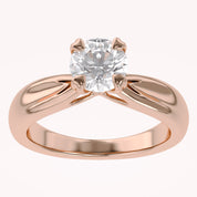 Round Cut Lab Grown Diamond Solitaire Engagement Ring