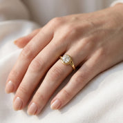 Bypass Solitaire Engagement Ring Lab Grown Diamond