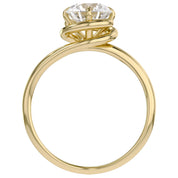 Bypass Solitaire Engagement Ring Lab Grown Diamond