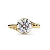 Bypass Solitaire Engagement Ring Lab Grown Diamond