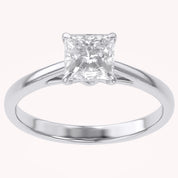 Solitaire Engagement Ring Princess Cut Lab Grown Diamond