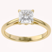 Solitaire Engagement Ring Princess Cut Lab Grown Diamond