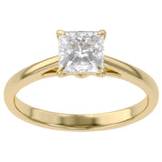 Solitaire Engagement Ring Princess Cut Lab Grown Diamond