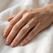 Solitaire Engagement Ring Princess Cut Lab Grown Diamond