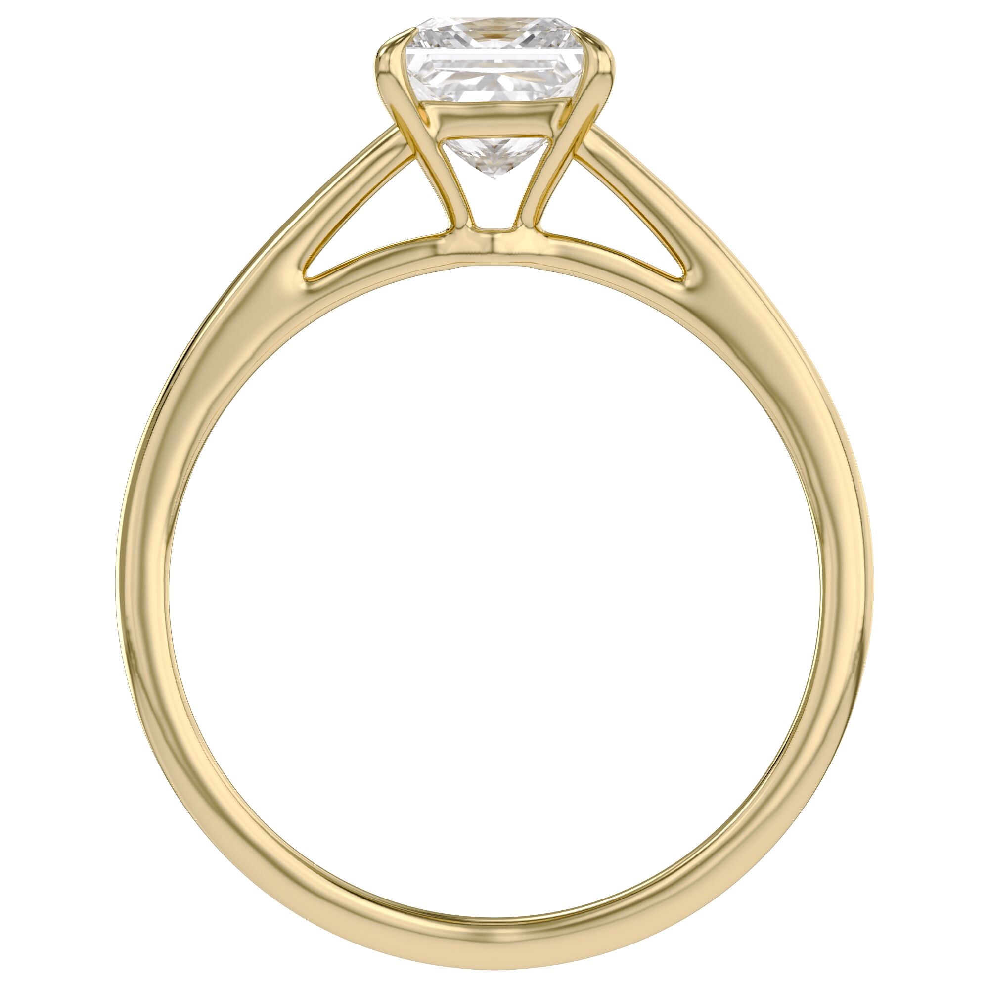 Solitaire Engagement Ring Princess Cut Lab Grown Diamond
