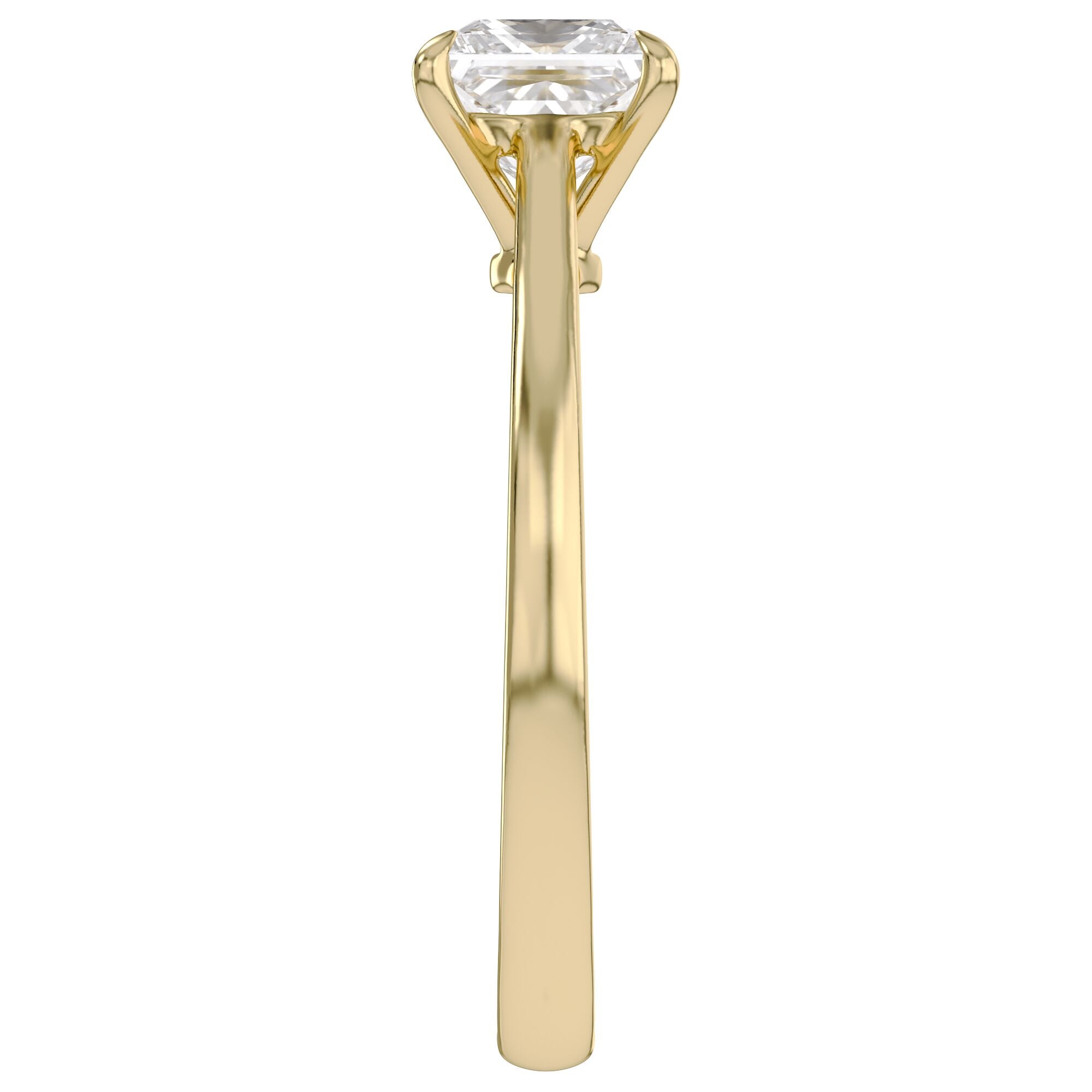 Solitaire Engagement Ring Princess Cut Lab Grown Diamond