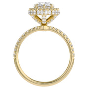 Teardrop Hidden Halo Lab Grown Diamond Engagement Ring