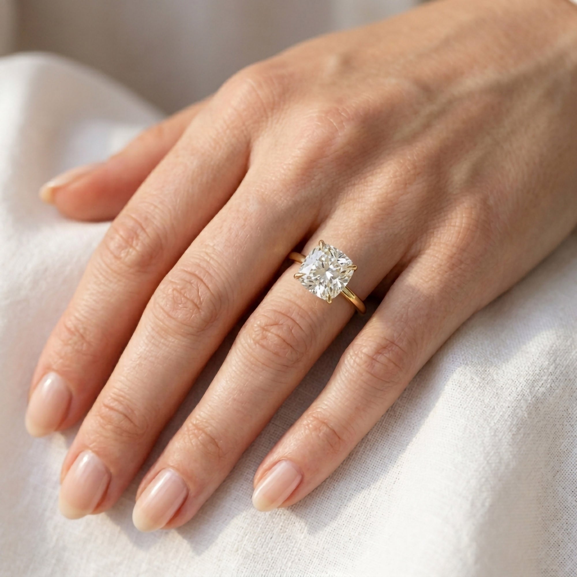 Solitaire Lab Grown Diamond Engagement Ring