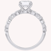 Half Eternity Solitaire Lab Grown Diamond Engagement Ring