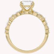 Half Eternity Solitaire Lab Grown Diamond Engagement Ring