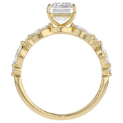 Half Eternity Solitaire Lab Grown Diamond Engagement Ring