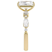 Half Eternity Solitaire Lab Grown Diamond Engagement Ring