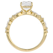 Half Eternity Solitaire Engagement Lab Grown Diamond Ring