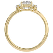 Three Stone Engagement Ring Radiant and Baguette Lab Grown Diamond