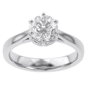 Round Cut Lab Grown Diamond Solitaire Engagement Ring