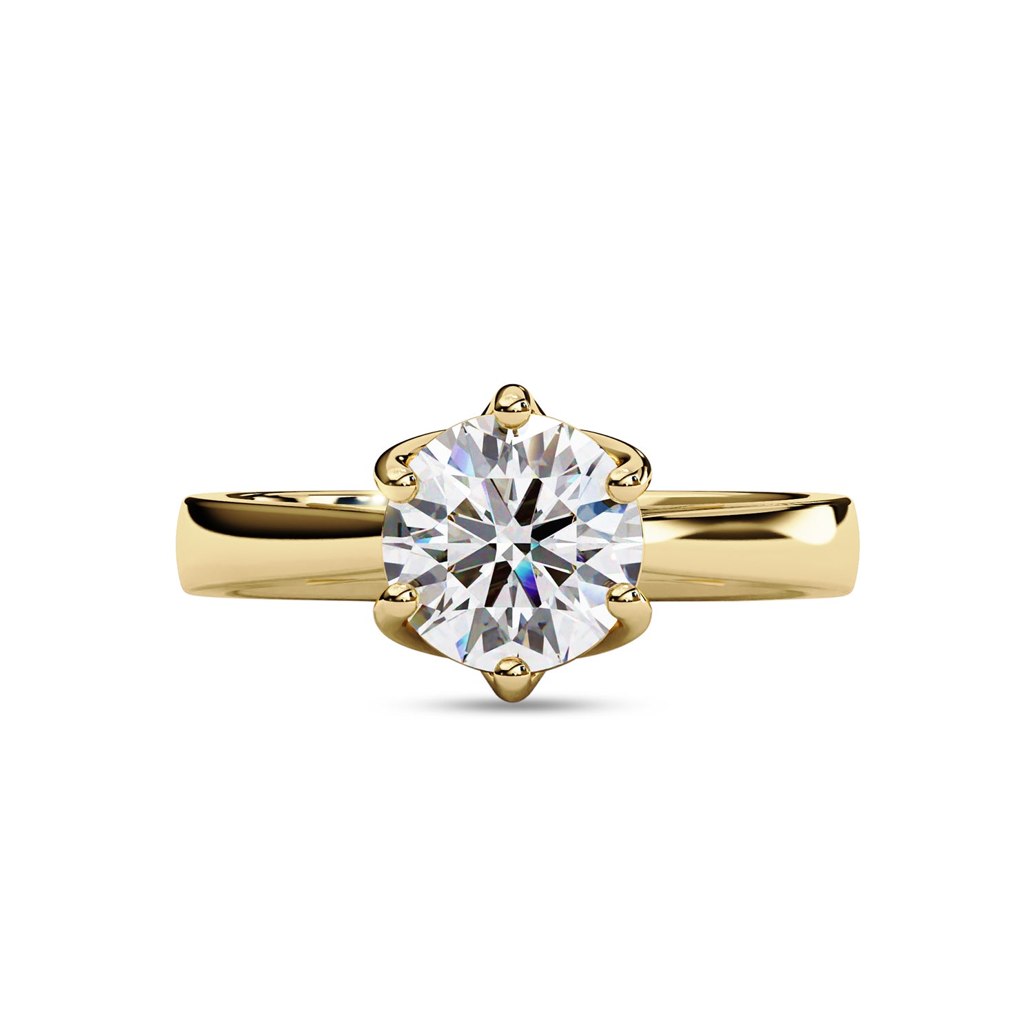 Round Cut Lab Grown Diamond Solitaire Engagement Ring