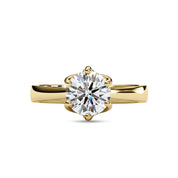 Round Cut Lab Grown Diamond Solitaire Engagement Ring