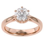 Round Cut Lab Grown Diamond Solitaire Engagement Ring