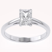 Emerald Cut Lab Grown Diamond Solitaire Engagement Ring