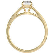 Emerald Cut Lab Grown Diamond Solitaire Engagement Ring