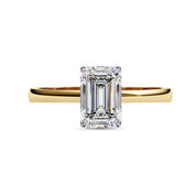 Emerald Cut Lab Grown Diamond Solitaire Engagement Ring