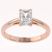 Emerald Cut Lab Grown Diamond Solitaire Engagement Ring