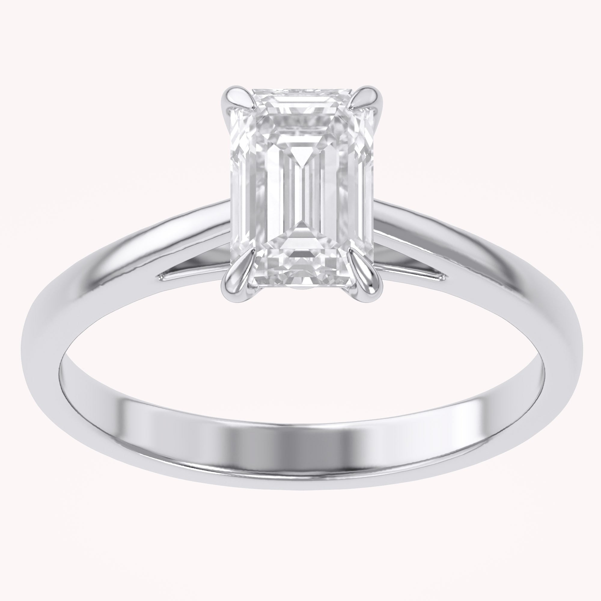 Radiant Lab Grown Diamond Solitaire Engagement Ring