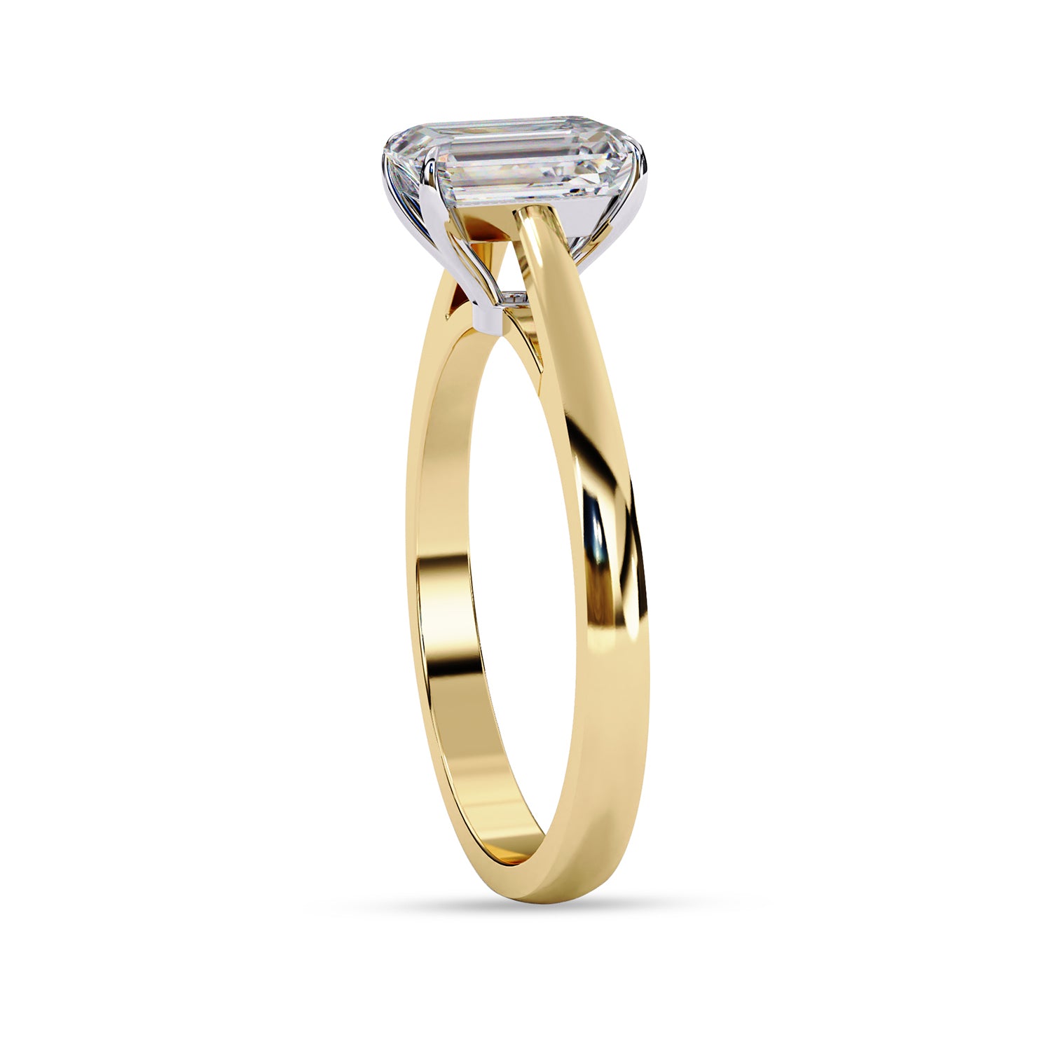 Radiant Lab Grown Diamond Solitaire Engagement Ring