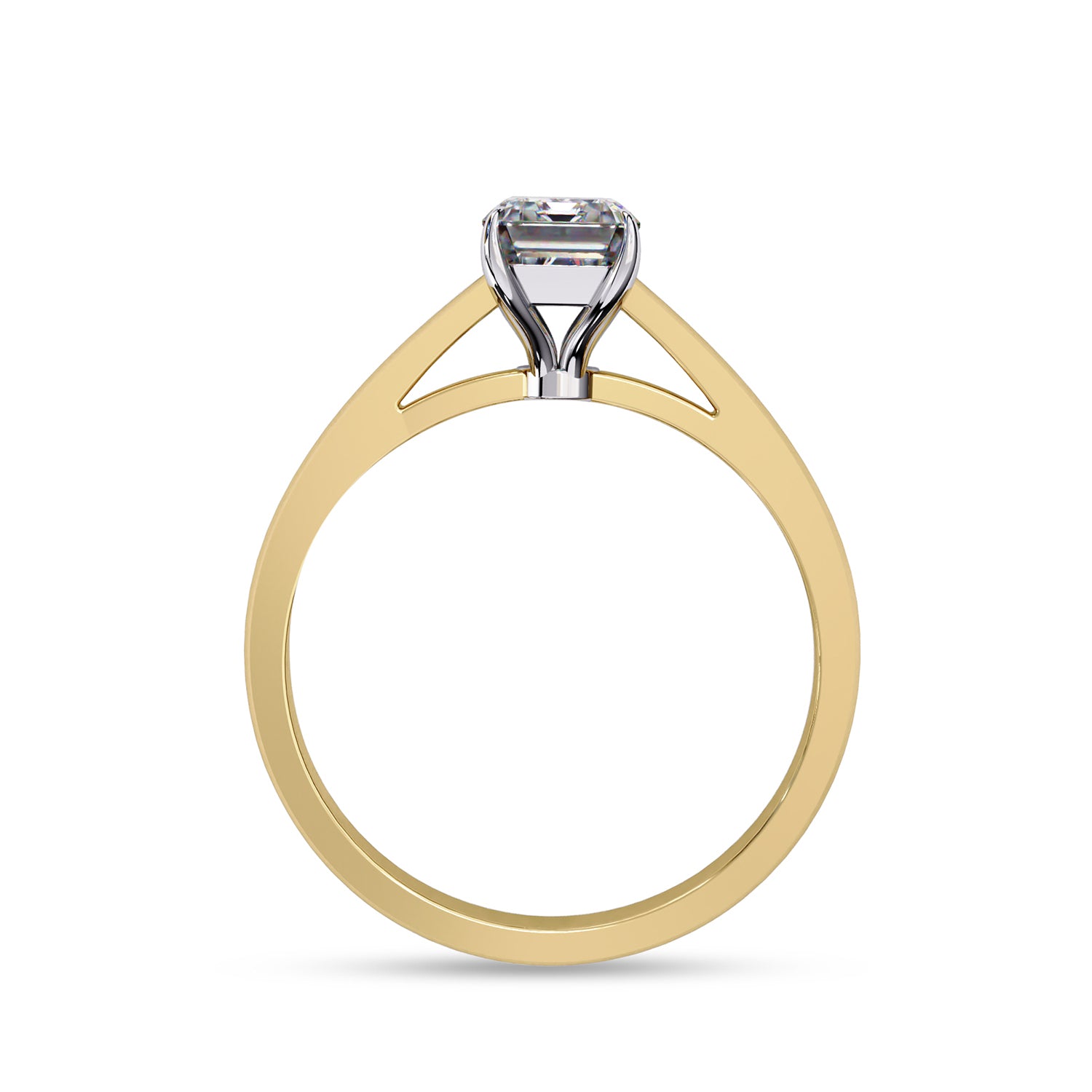 Radiant Lab Grown Diamond Solitaire Engagement Ring