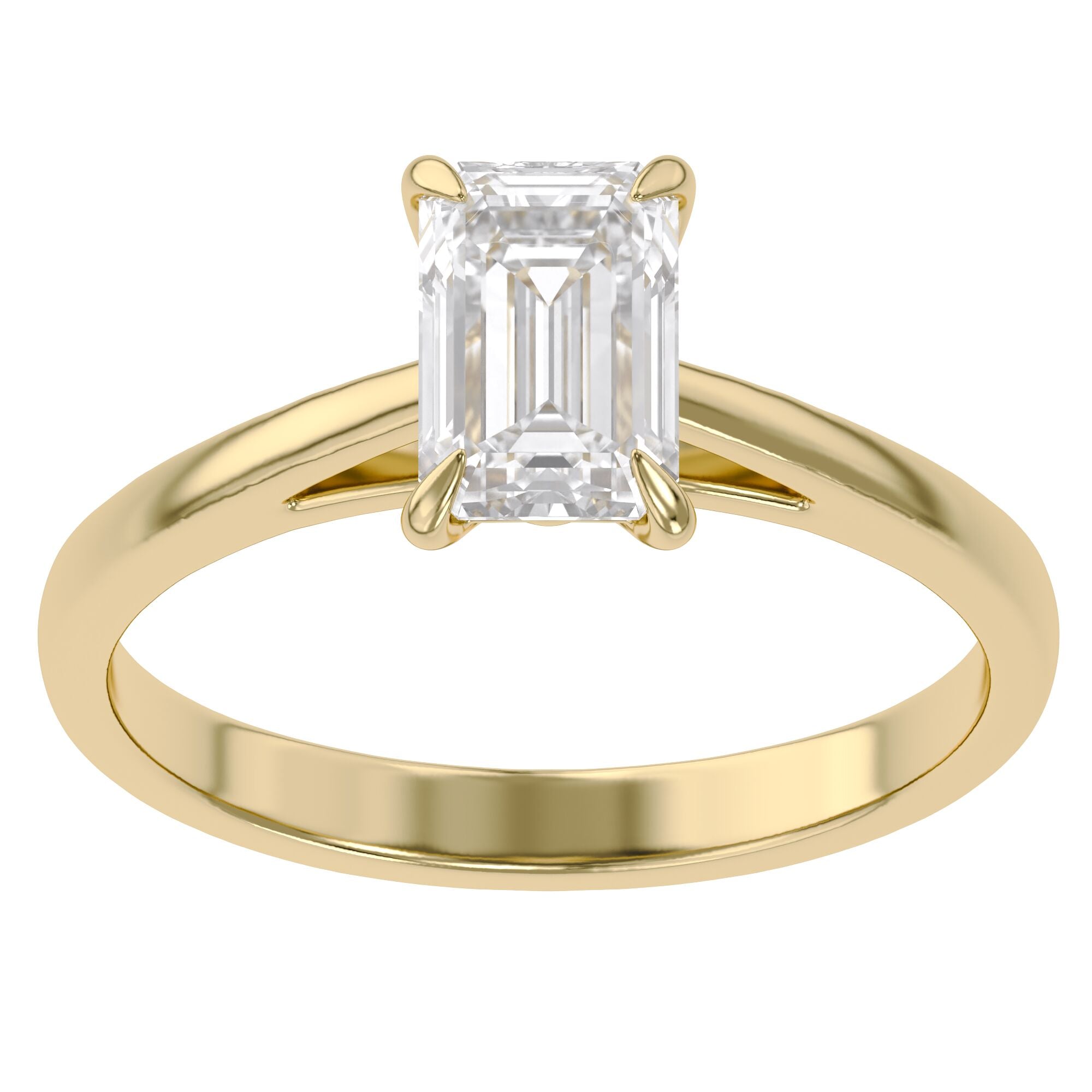 Radiant Lab Grown Diamond Solitaire Engagement Ring