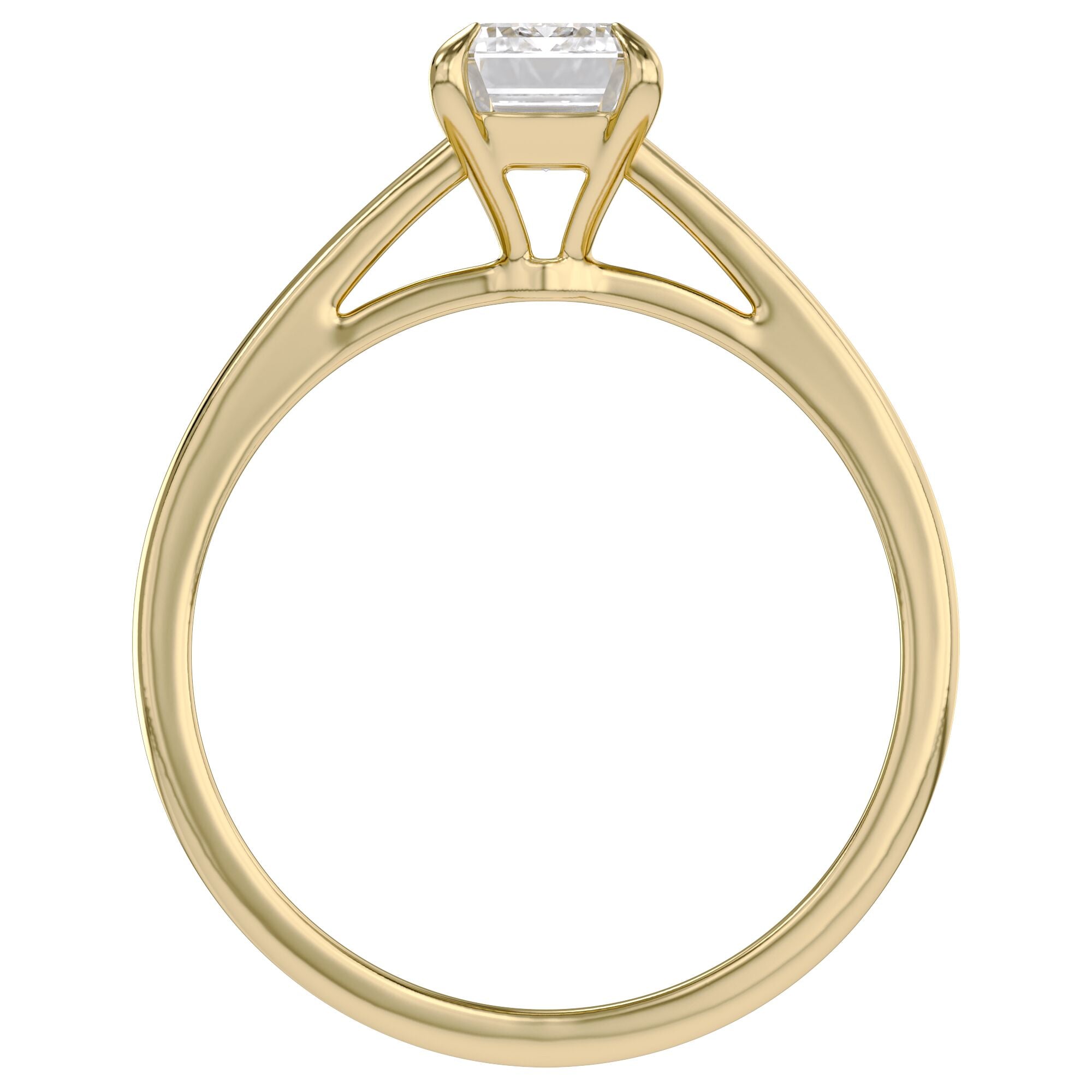 Radiant Lab Grown Diamond Solitaire Engagement Ring