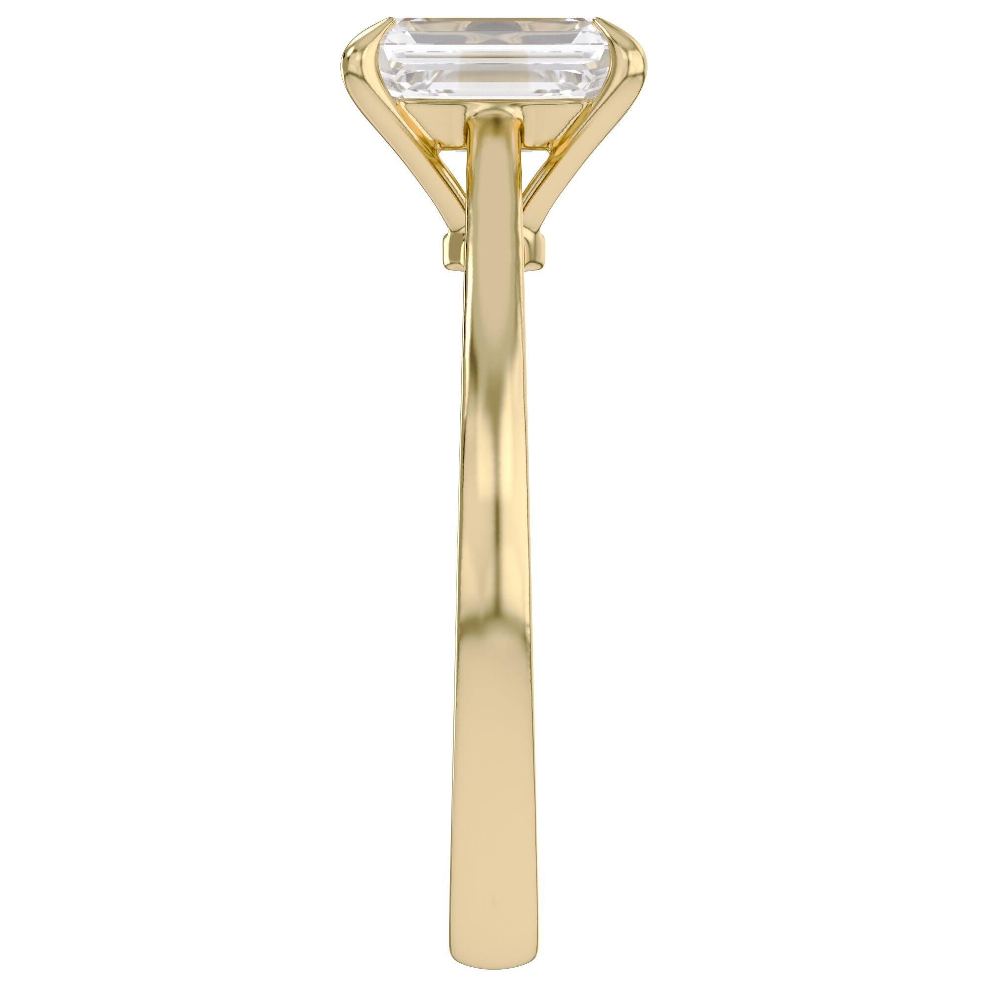 Radiant Lab Grown Diamond Solitaire Engagement Ring