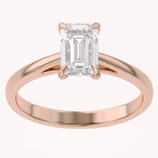 Radiant Lab Grown Diamond Solitaire Engagement Ring