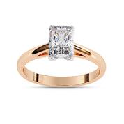 Radiant Lab Grown Diamond Solitaire Engagement Ring