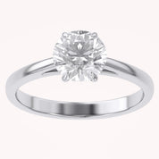 Solitaire Engagement Ring Round Lab Grown Diamond