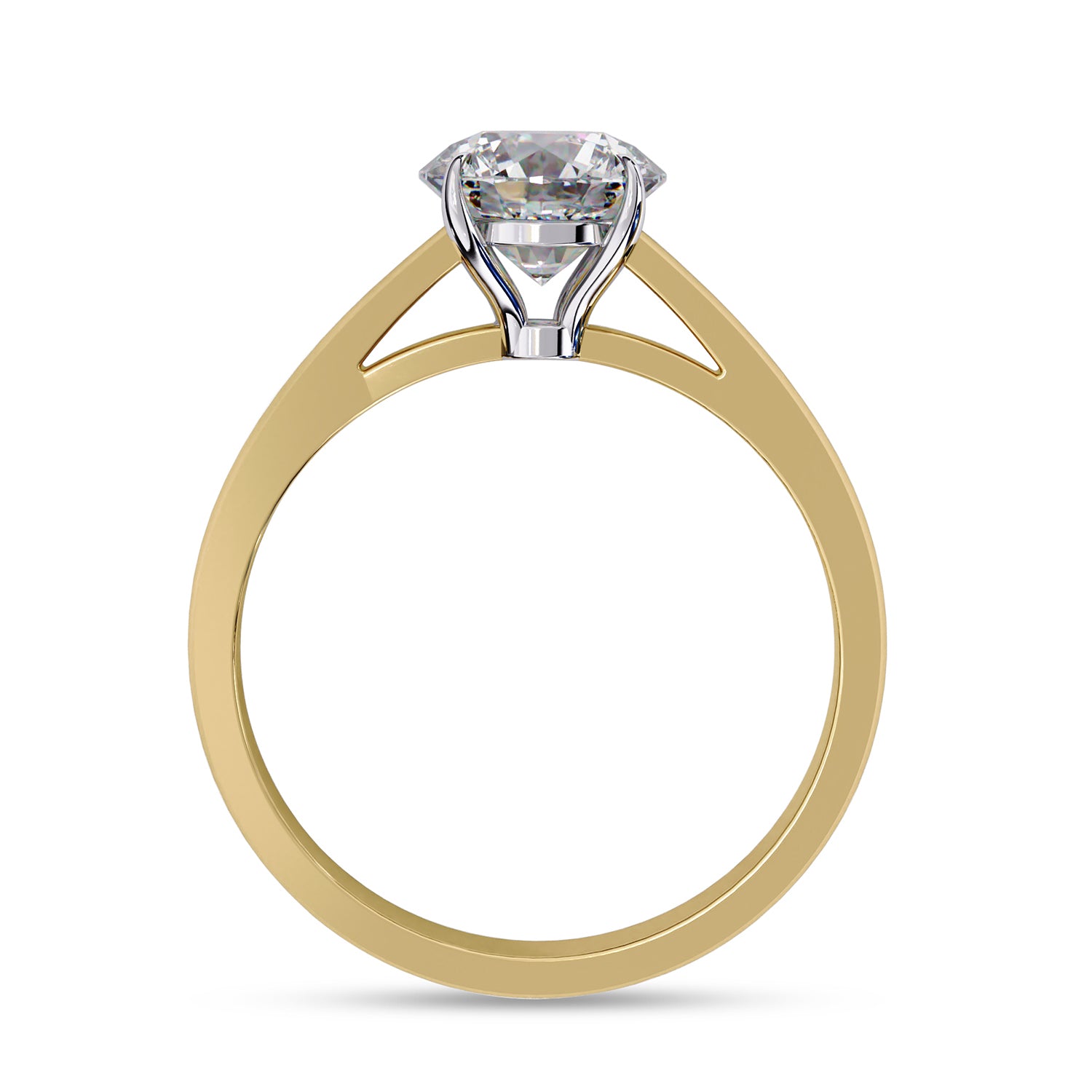 Solitaire Engagement Ring Round Lab Grown Diamond