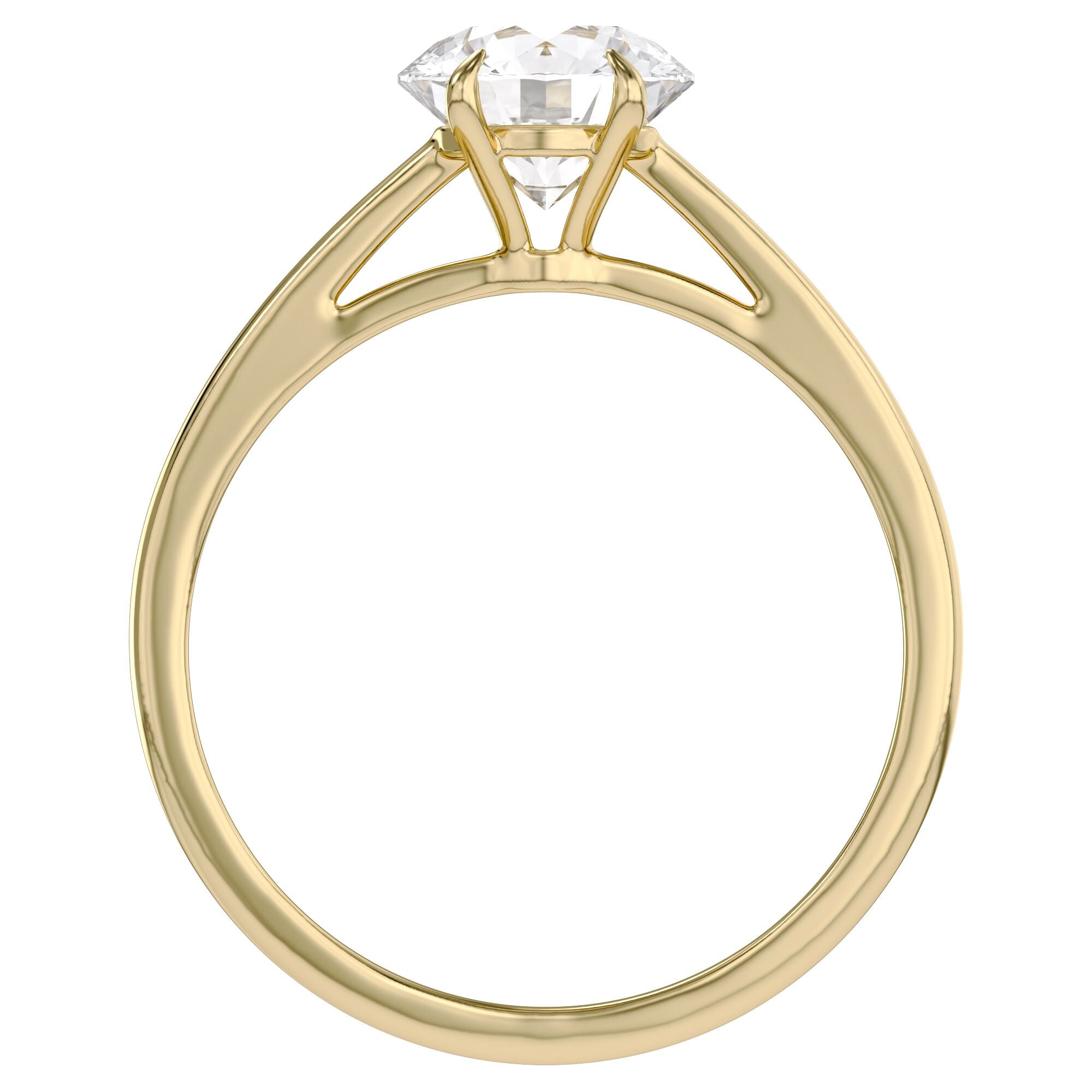 Solitaire Engagement Ring Round Lab Grown Diamond