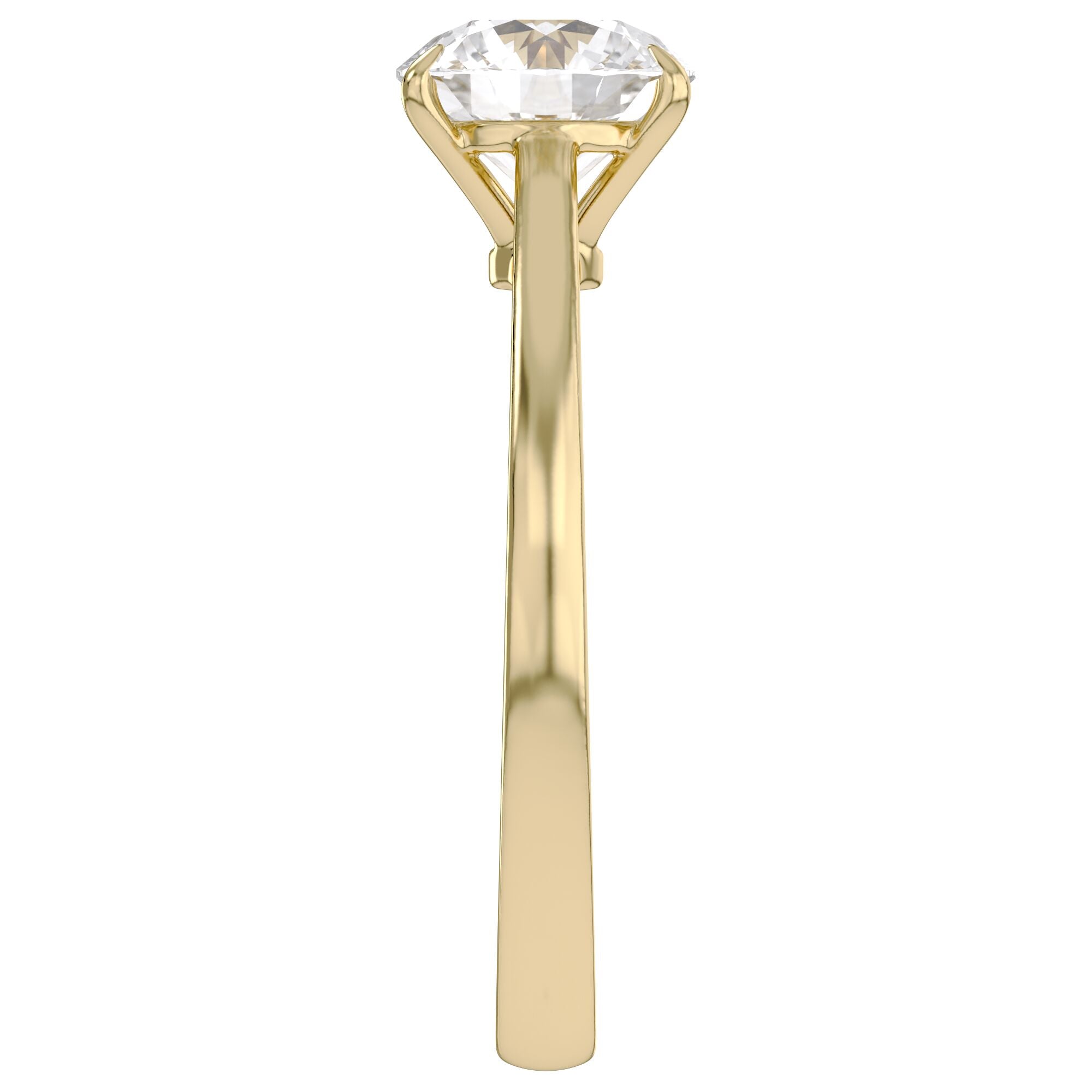 Solitaire Engagement Ring Round Lab Grown Diamond