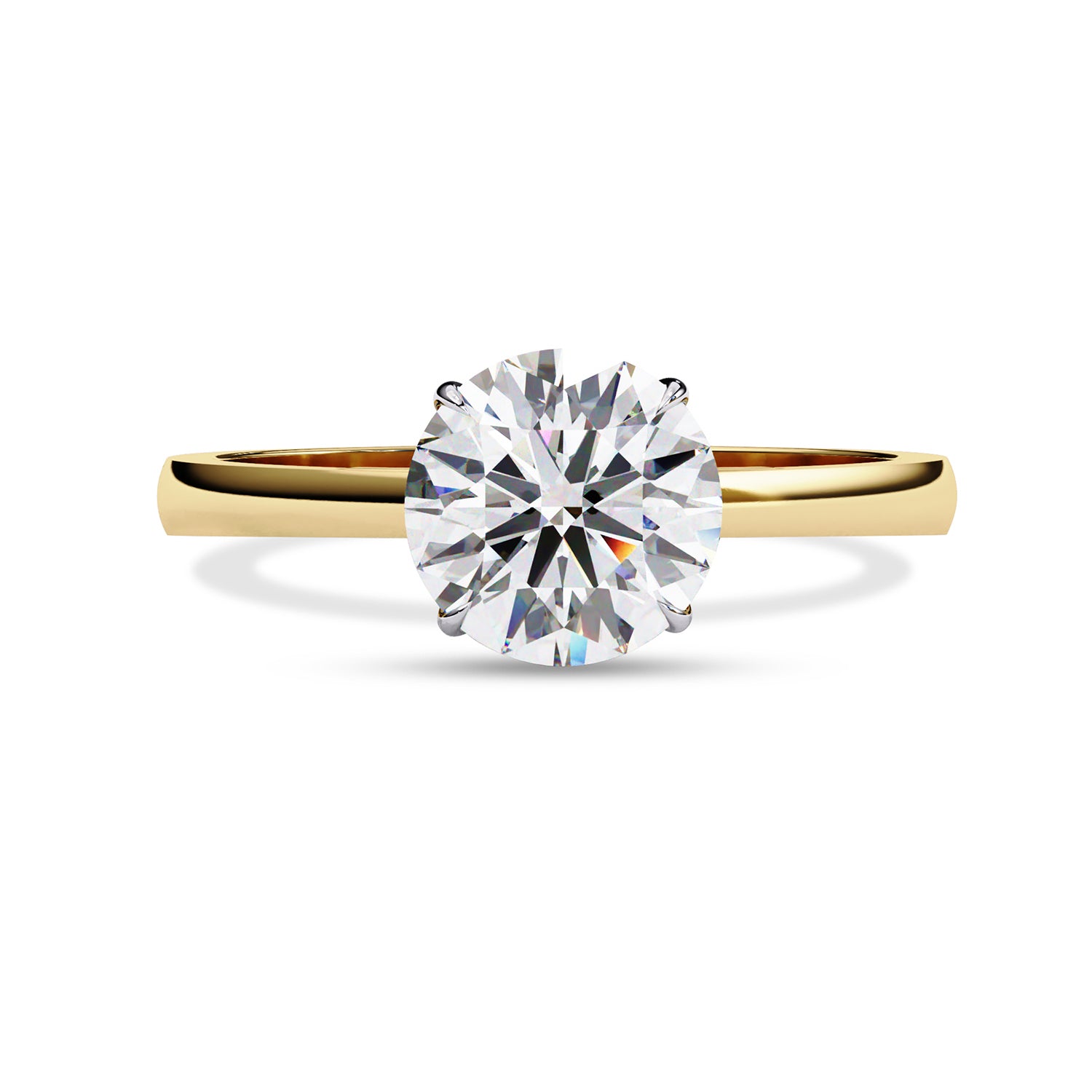 Solitaire Engagement Ring Round Lab Grown Diamond