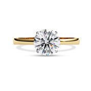Solitaire Engagement Ring Round Lab Grown Diamond