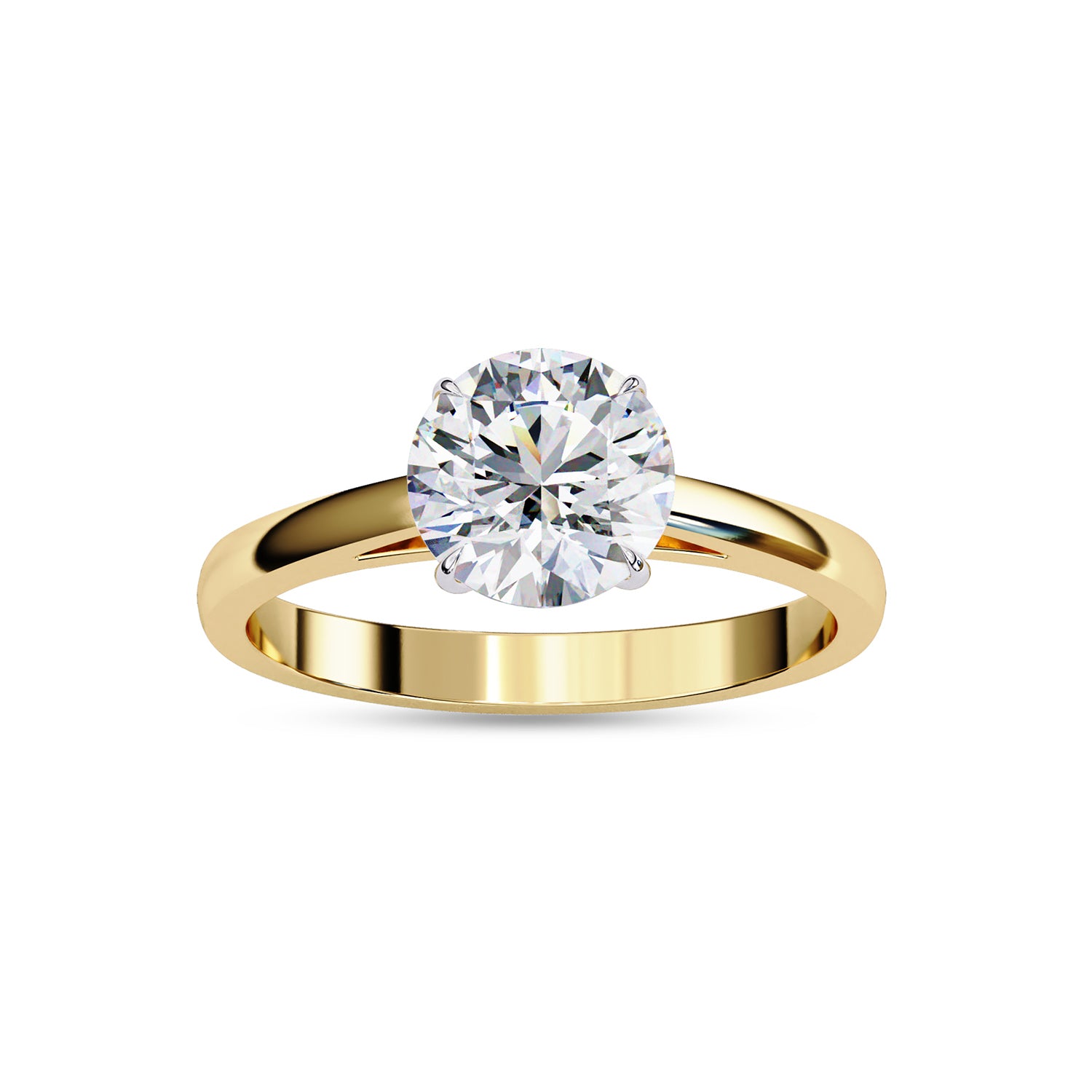 Solitaire Engagement Ring Round Lab Grown Diamond