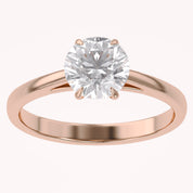 Solitaire Engagement Ring Round Lab Grown Diamond