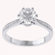 Solitaire Engagement Ring for Women Lab Grown Diamond