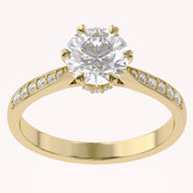 Solitaire Engagement Ring for Women Lab Grown Diamond