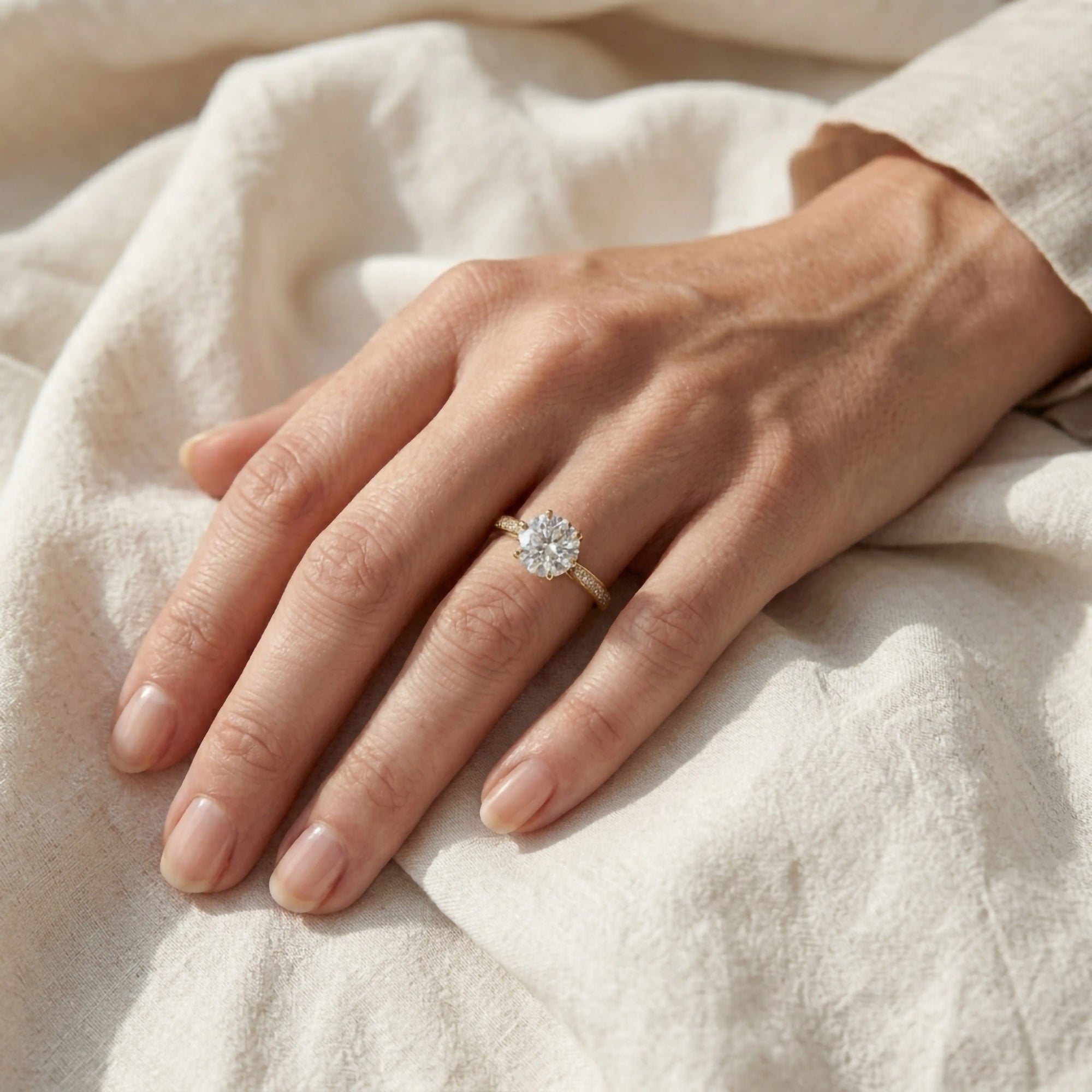 Solitaire Engagement Ring for Women Lab Grown Diamond